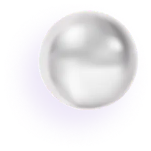 A smooth, white sphere centered on a purple-violet circular background.
