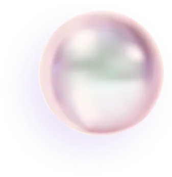A white iridescent pearl surrounded by a purple halo.