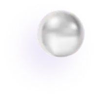 A shiny white sphere sits on a semi-transparent purple circle with a textured edge.